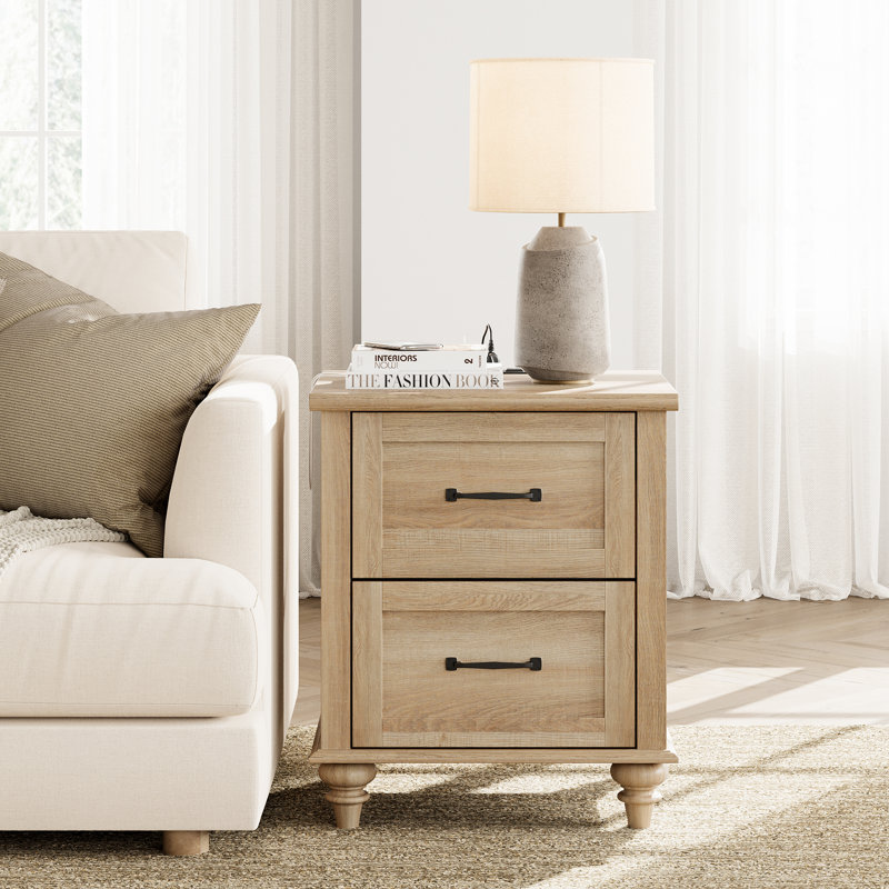Ensemble de commode et table de chevet 3 pièces 3 pièces, chêne