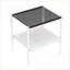 3 pièces en verre trempé gris café et amp; Ensemble de tables de bout pour le salon, facile à nettoyer et facile à ranger-874671986
