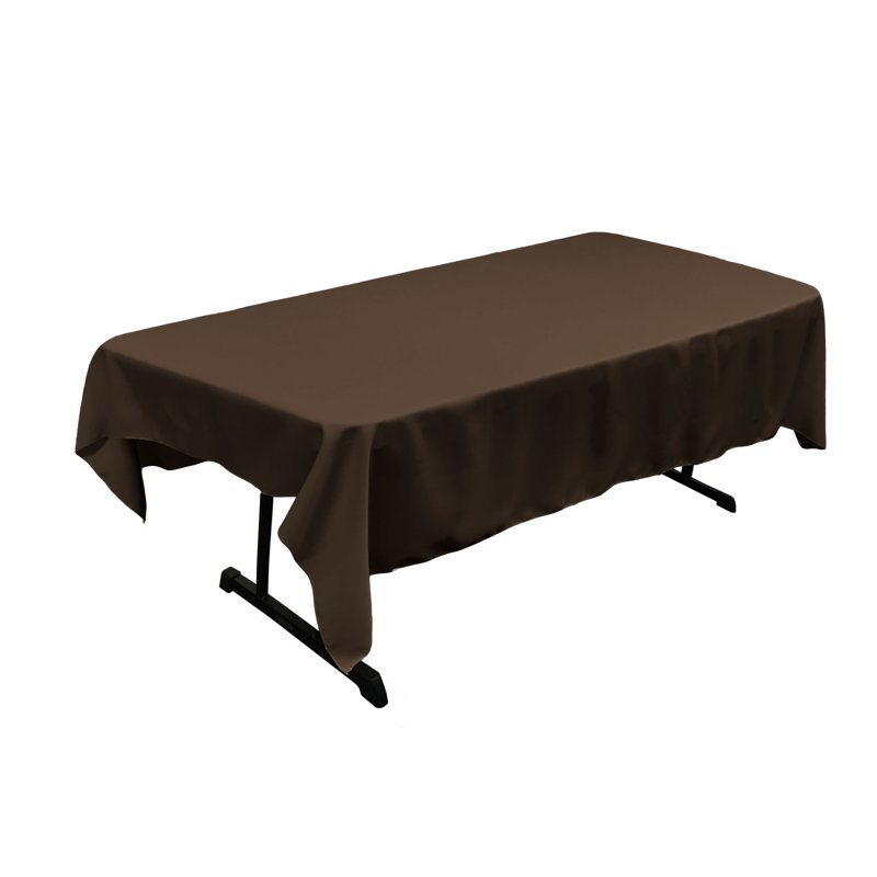Rectangular Stain-Resistant Polyester Tablecloth - Basics by Wayfair™, Brown, 84" x 60"