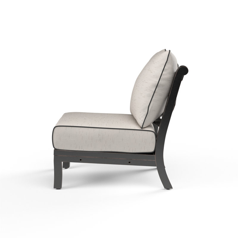 Monterey Outdoor Armless Lounge Chair, Frequency Sand Sunbrella®