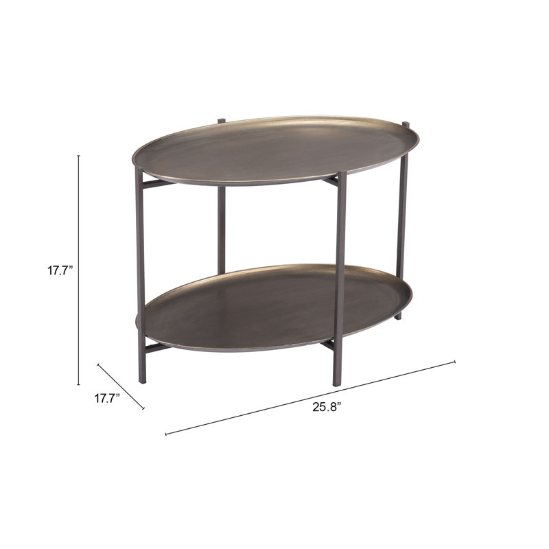 Bronson Bronze Round Metal Boho Chic Cocktail Table