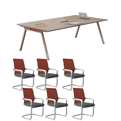Rectangular Conference Table and Chair Set
