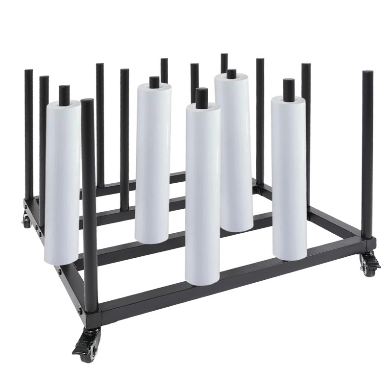 Mobile File Roll Storage Stand With Wheels,Roll Organizer,File Roll Storage Cart