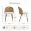 Ensemble de 4 chaises de salle à manger en osier brun avec coussin éponge beige