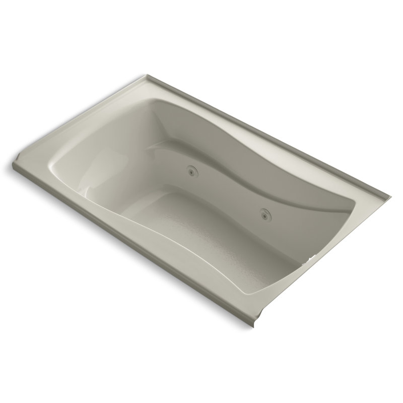 Mariposa 60" x 36" Alcove/Tile In Whirlpool Acrylic Bathtub, Sandbar, Right