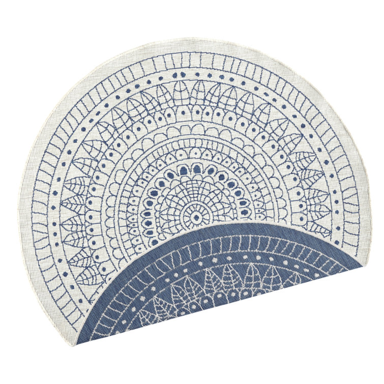 Porto Reversible Blue/Cream Rug