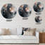 Whispers Of Marble III - Art mural rond abstrait en marbre sur métal-88599681