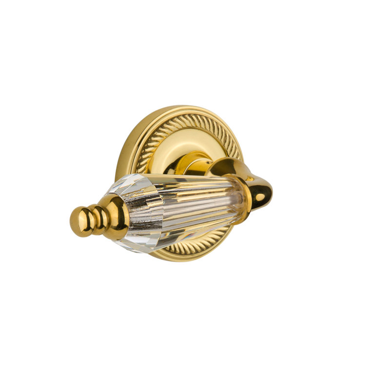 Rosette en corde (lit et salle de bain) avec levier pour salon, Laiton non laqué, 2-3/4"