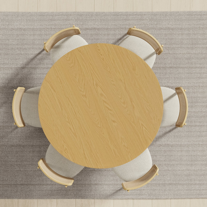 Table de salle à manger en bois massif, Chêne, H 30 po x L 52 po x l 52 po