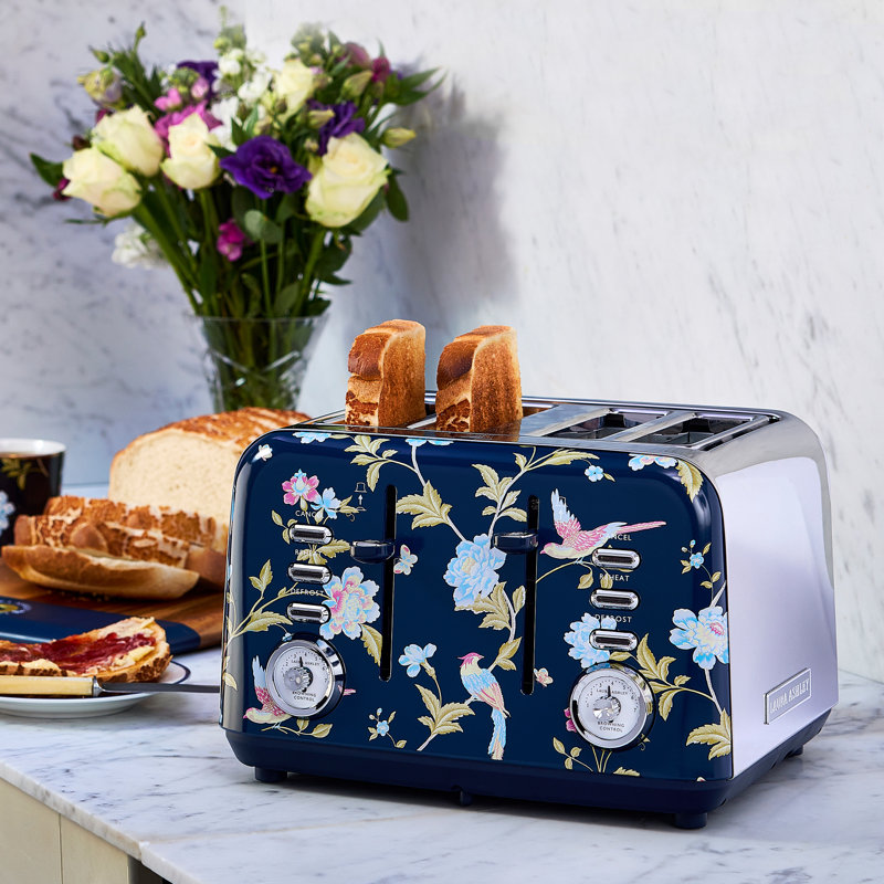 VQ Laura Ashley 4-Slice Toaster, Elveden Navy