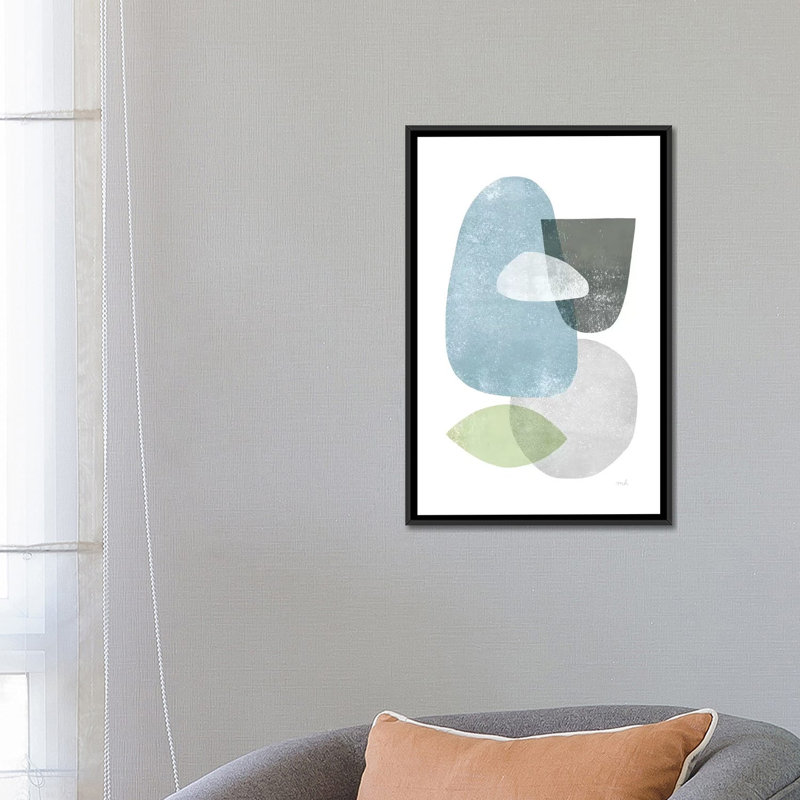 «Whispers IV», impression sur toile, H 26 po x l 18 po x P 1,5 po, Toile avec cadre noir, Pas de tapis