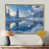 Toile avec cadre flottant or