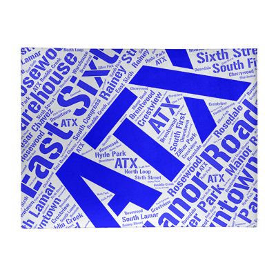 Tapis bleu area à tissage plat