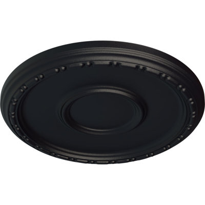 Endurathane Medea Ceiling Medallion, 16 1/2"OD x 1 1/2"P (Fits Canopies up to 5 1/2"), Hand-Painted Steel Gray Finish
