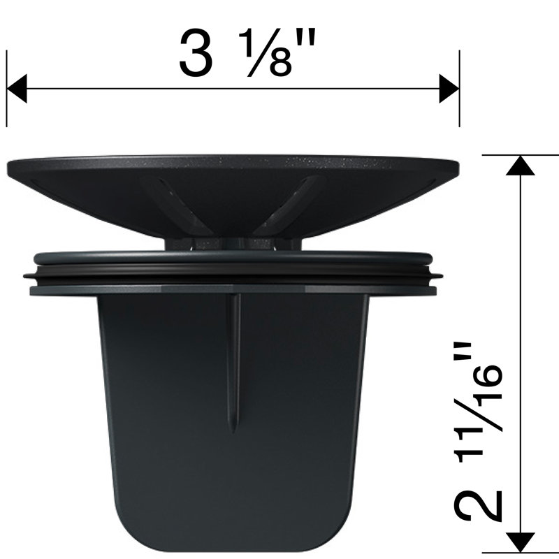 BLANCO PLASTIC WASTE FLANGE ANTHRACITE, Anthracite
