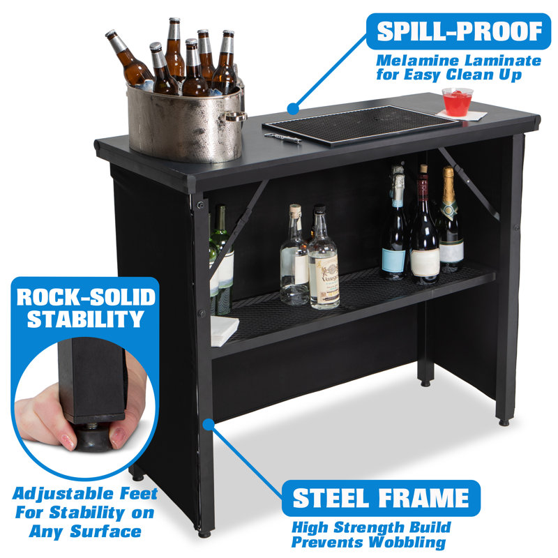 Bar portable Gopong Gobar Pro de qualité commerciale - assemblé 45 po x 18 po x 38 po