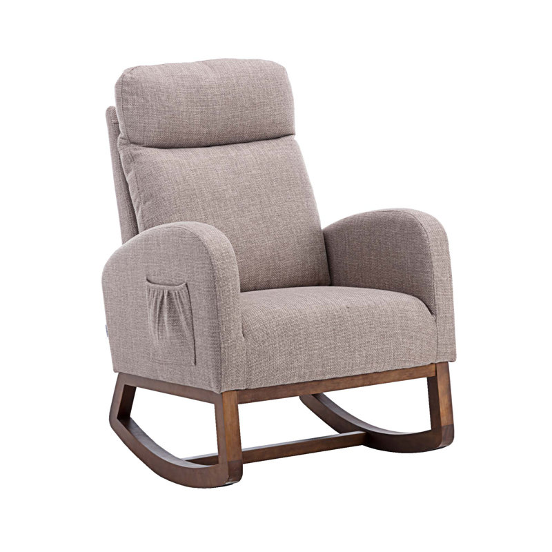 Chaise berçante Jonnita, Polyester gris