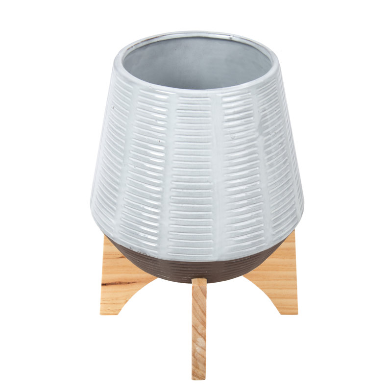 Pot de fleurs en céramique Moonya, H 12 po x l 7,25 po x P 7,25 po