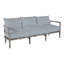 Santa Barbara 87" Wide Outdoor Teak Patio Sofa with Cushions-19669152-19669168-125804076