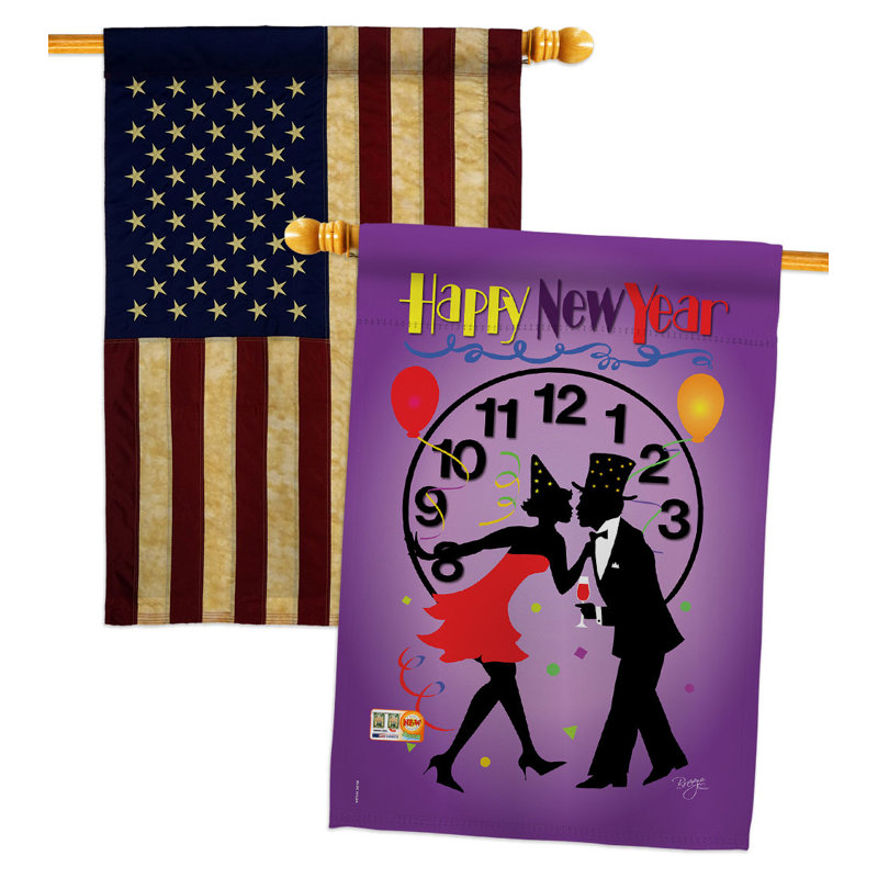 Drapeau de maison à 2 côtés en polyester / mélange de polyester 40 x 28 po