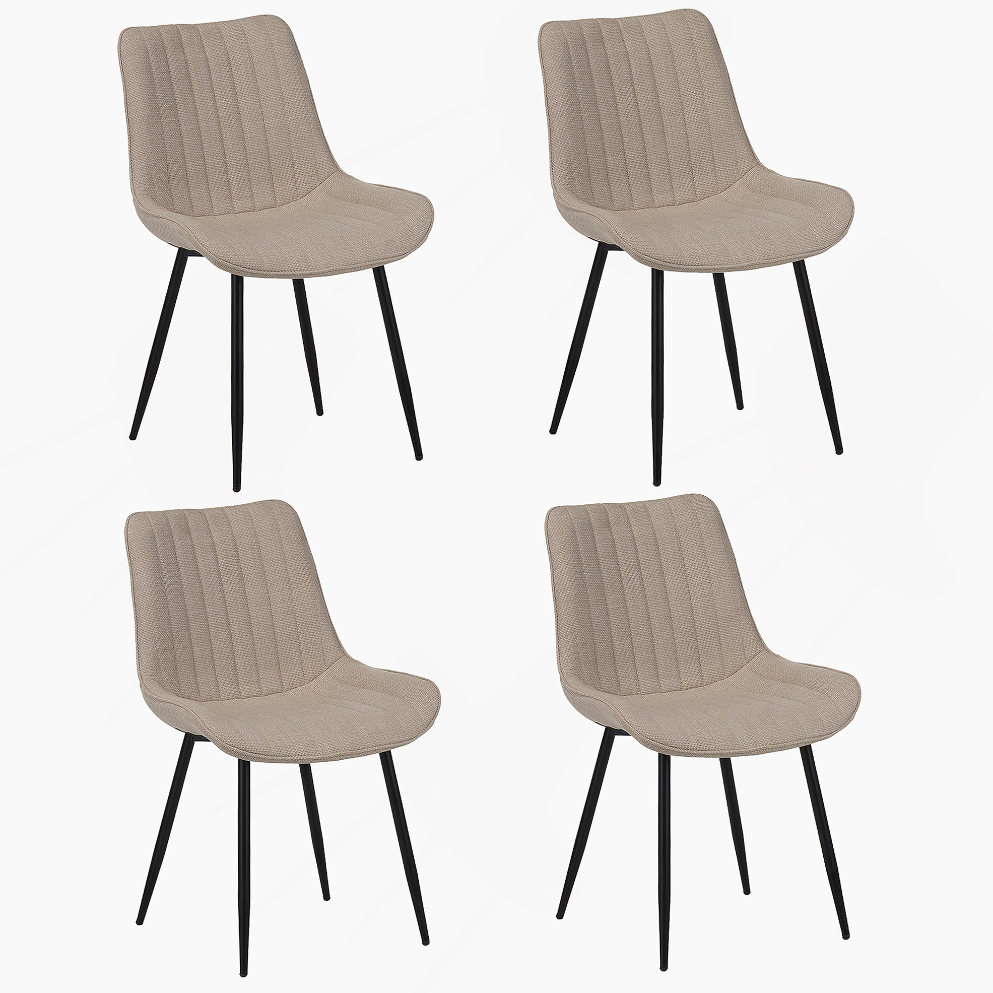 Latitude Run® Dining Chair Set, 4 Dining Chairs With Metal Legsfor ...