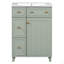 Armoire de meuble-lavabo 24 po avec lavabo en céramique, 2 tiroirs, 1 porte-125514687