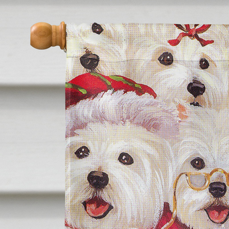 Drapeau de maison Hvidovre Sheltie Halloween en polyester à 2 faces 3 x 2 pi, Westie « Christmas A Plenty »