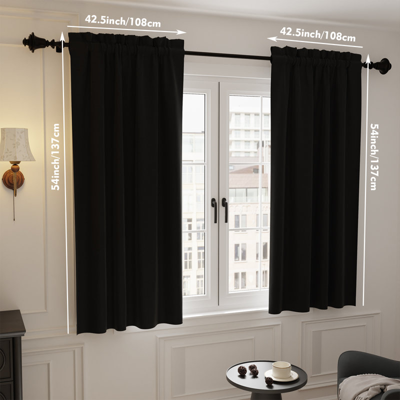 Rideaux hauts occultants, L 42,5 po x L 54 po