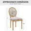 Amando 20" H Upholstered Side Chair King Louis Back Solid Wood Dining Chairs-763825503