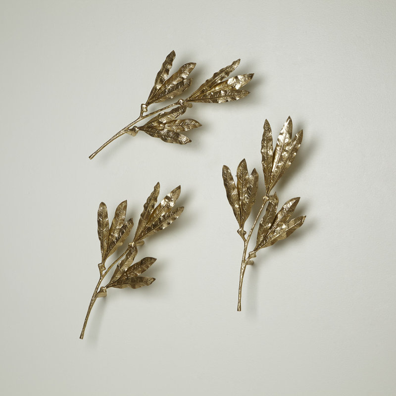 Mango Leaves Wall Decor, Gold