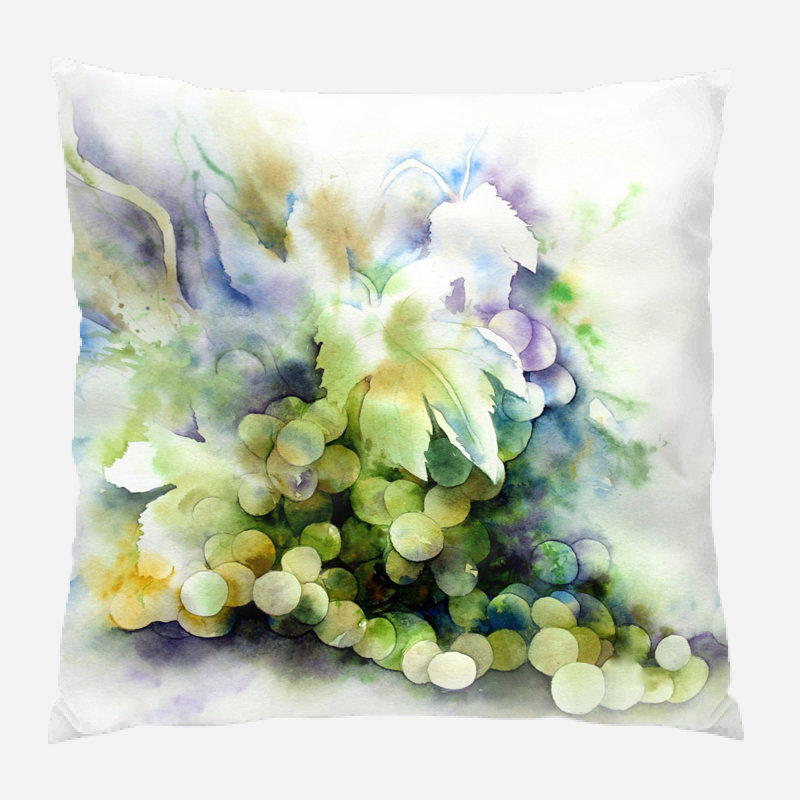 Coussin décoratif à vin Quesenberry, Microsuède, Intérieur