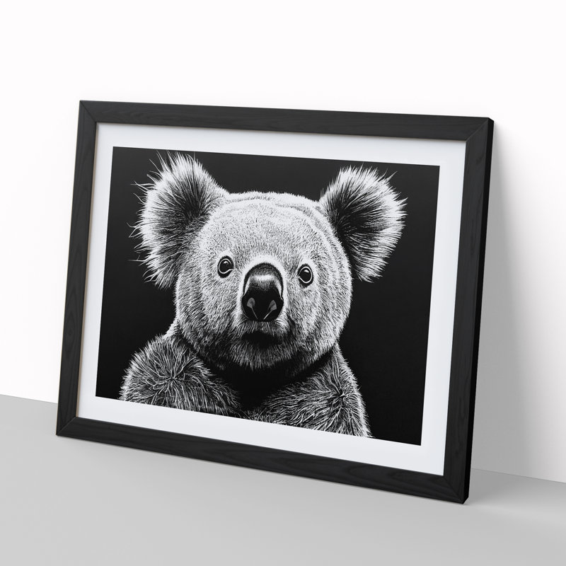 Koala Bear - Framed Print, Black Framed, 34cm H x 46cm W