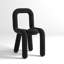 Chaise d'appoint noire à dossier solide (ensemble de 2)-340656028