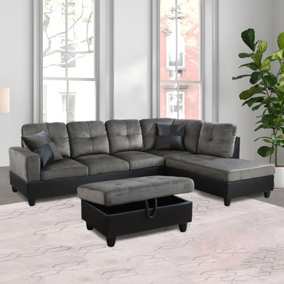 Canapé modulaire en flanelle 3 pièces
