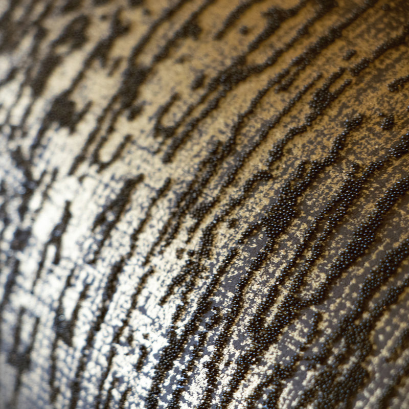 Universe Neptune Glass Stone Plain Texture Wallpaper Roll, Gold/Black