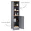 Gwydion Freestanding Linen Cabinet