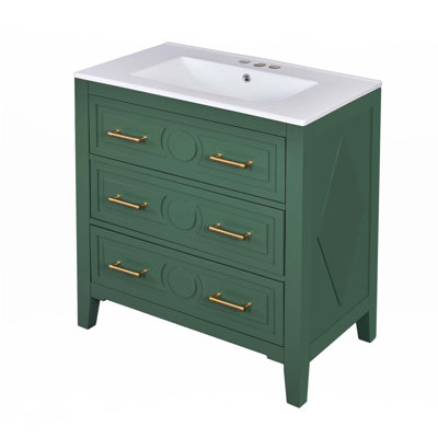 Meuble-lavabo 30 po avec lavabo en céramique
