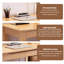 Bureau rectangulaire en bois massif avec 2 tiroirs Burlywood-871719050