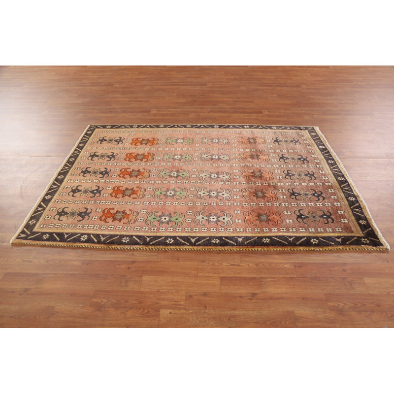 All-Over Wool Traditional Area Rug 4x6