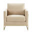 Fauteuil d'appoint rembourré en velours Lincoln-1368256394