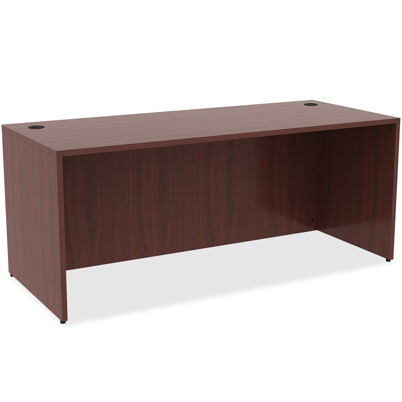 Essentials Series Desk Shell, Mahogany, 29.5" H x 72" W x 30" D