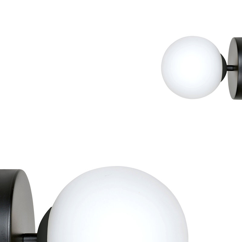 Gaen Steel Flush Mounted Sconce, Black