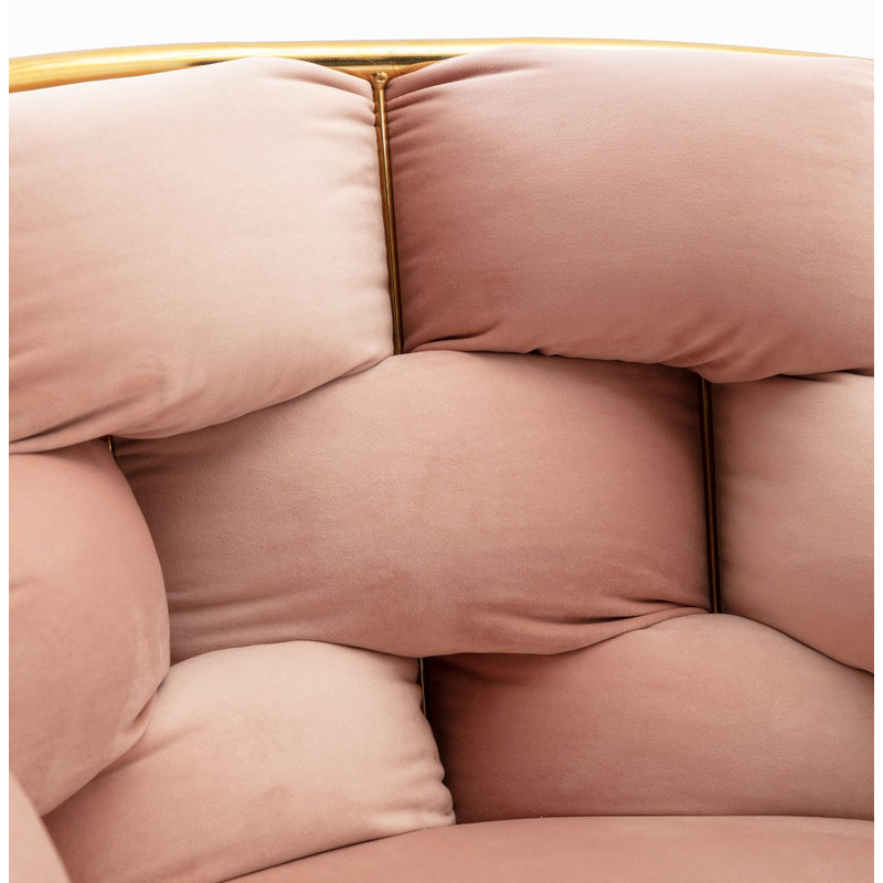 Vladanka 28.7'' Velvet Sofa, Pink Velvet