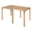 60" Natural Solid Wood Extendable Outdoor Dining Table