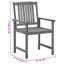 2 chaises de patio avec coussins vidaXL en bois d'acacia massif gris-91660934-125115400