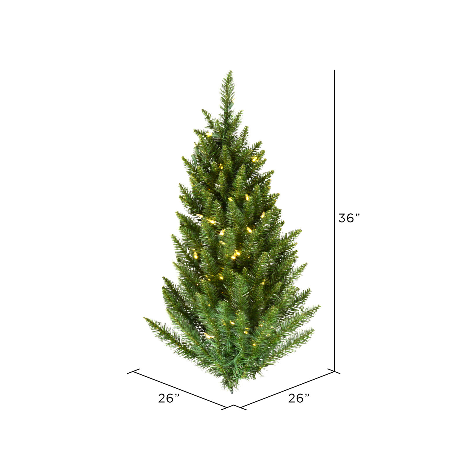 Peabody 3' Lighted Fir Christmas Tree