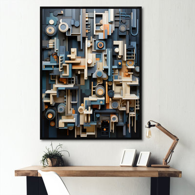 Abstrait taupe taupe sur toile