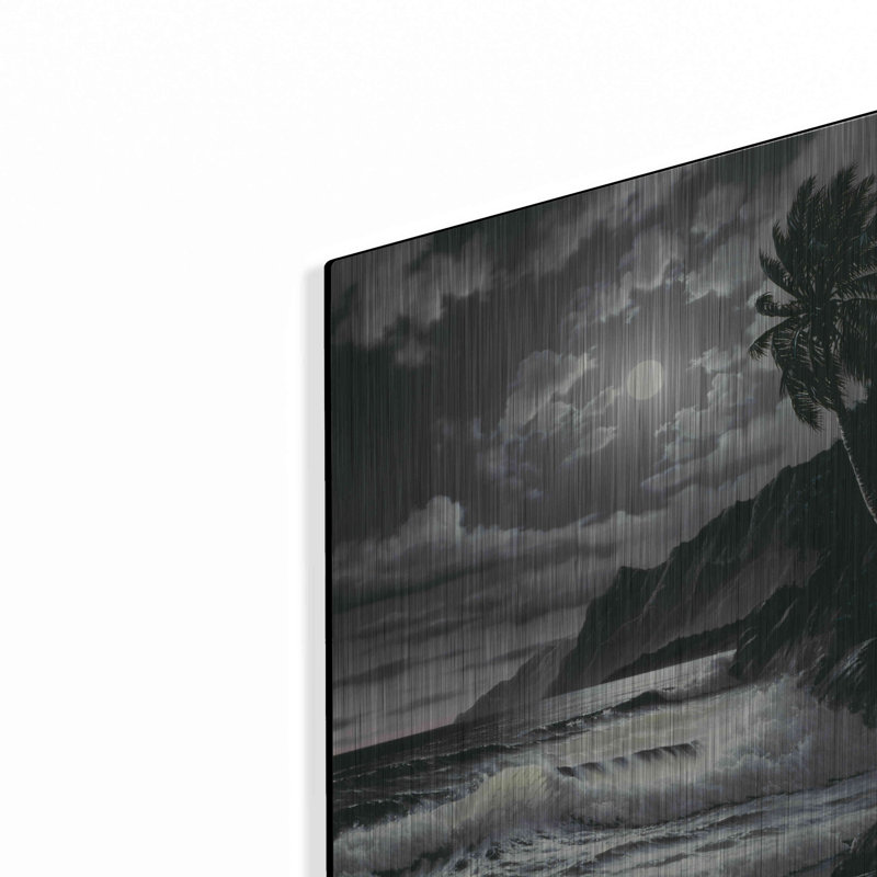 «Late Night vagues» par Anthony Casay, art mural en métal, H 16 po x l 12 po
