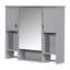 Armoire de rangement murale moderne 35 po x 28 po, armoire de salle de bain murale avec miroir, armoire à pharmacie avec barre à serviettes-602840501
