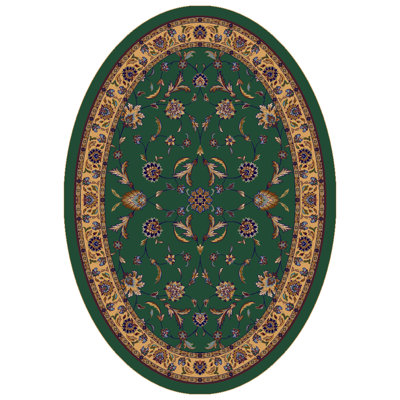 Alminus Isfahan Emerald Oriental Area Rug